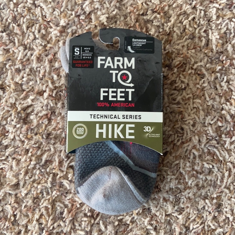 Farm To Feet Damascus Lightweight 1/4 Crew Sock